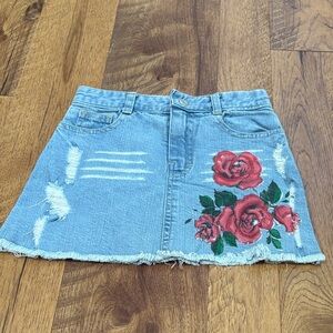 Flowers by Zoe Girl’s Jean Flower Skirt Size L